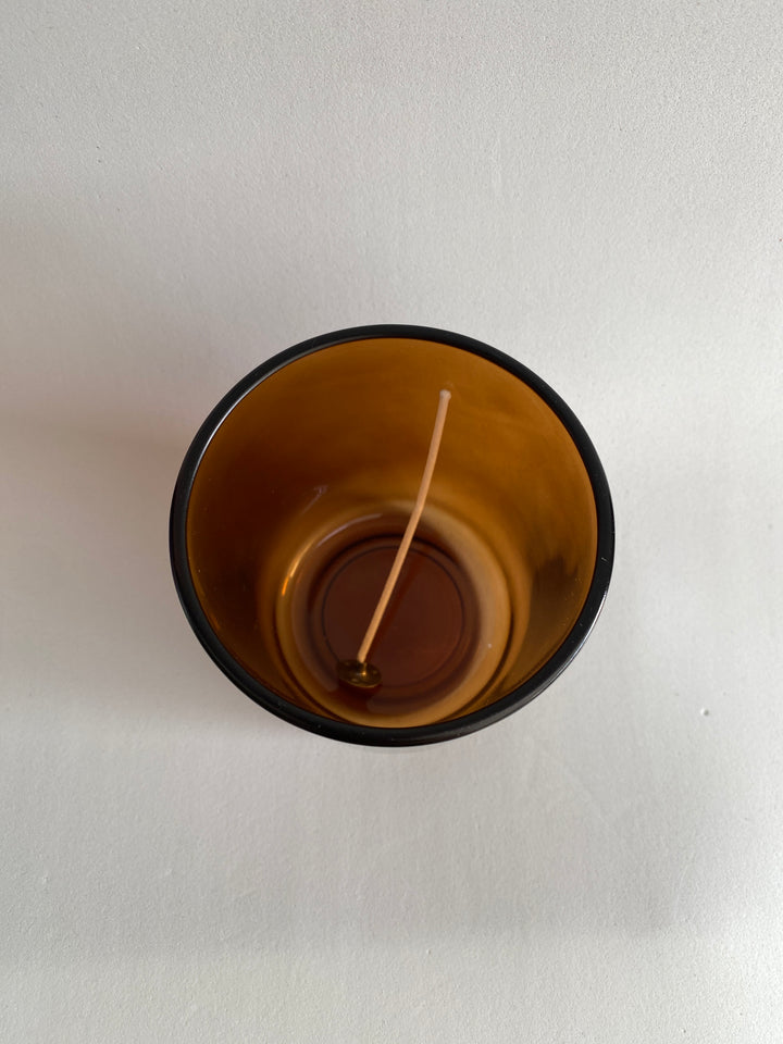 Boião de Vidro Âmbar para Velas - 280ml ***