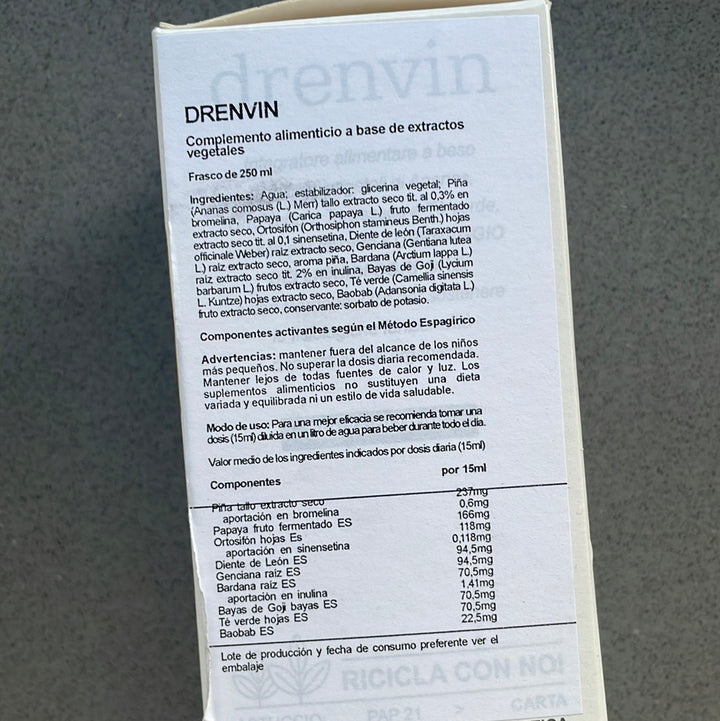 Suplemento Natural - Drenagem e Saciedade | DRENVIN 250ML