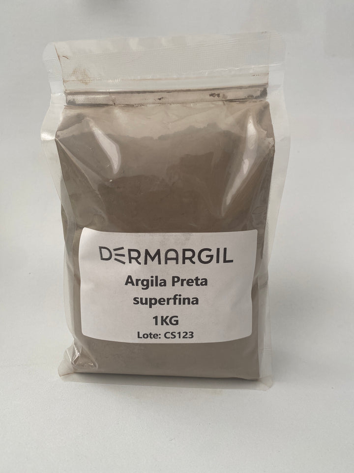 Argila Preta Superfina em Pó.