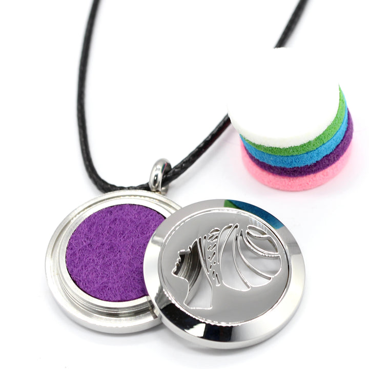 Colar Aromático para Óleos Essenciais | ÁFRICA (fio couro).