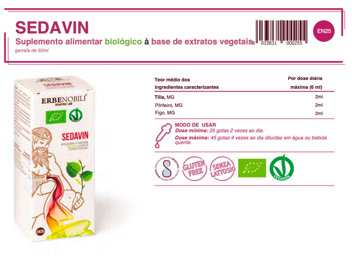 Suplemento natural - Ansiedade | Sedavin 50ml