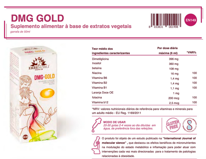 Suplemento natural DMG-Gold | Recuperação psicofísica