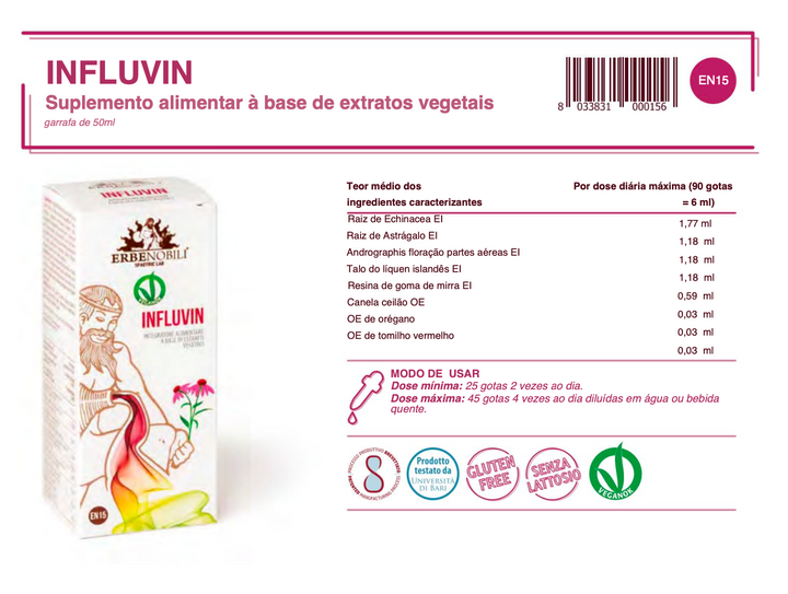 Suplemento natural - Sistema imunitário | Influvin ***