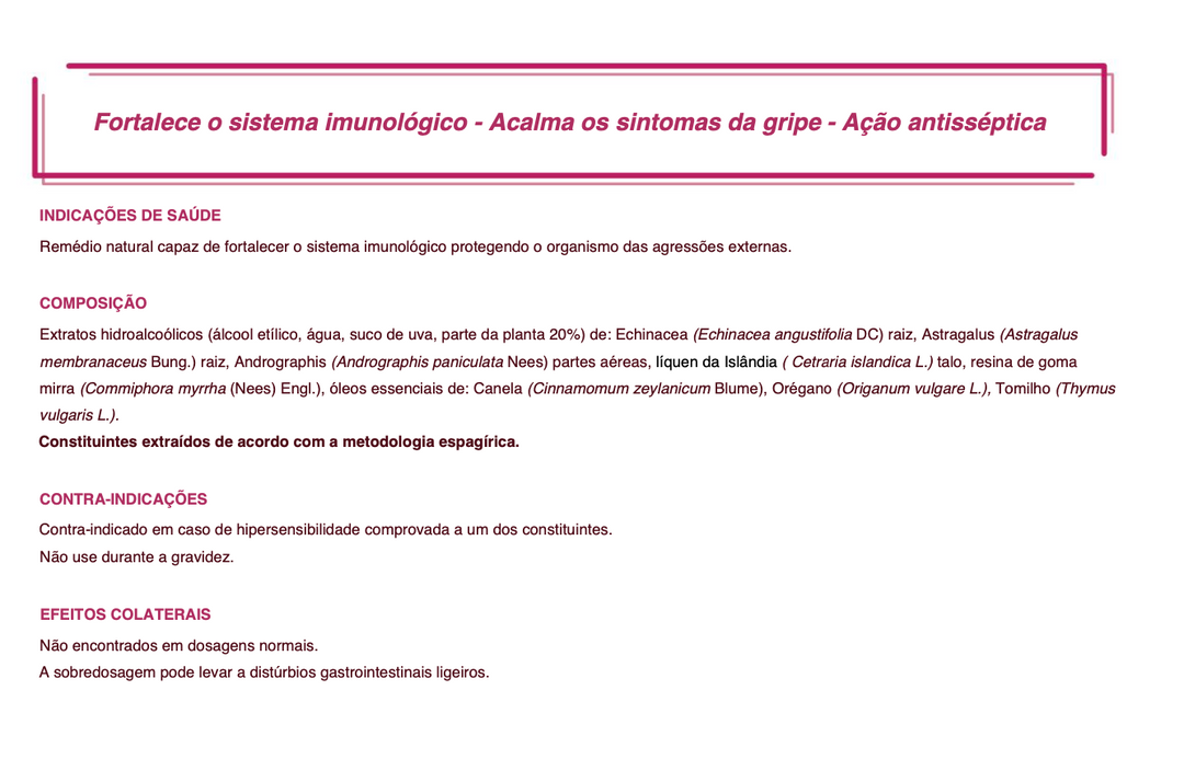 Suplemento natural - Sistema imunitário | Influvin ***