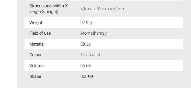 Frasco vidro para velas transparente quadrado (pavio incluído).