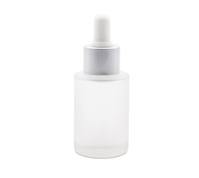 Frasco 30 ml c/ Pipeta em vidro fosco.