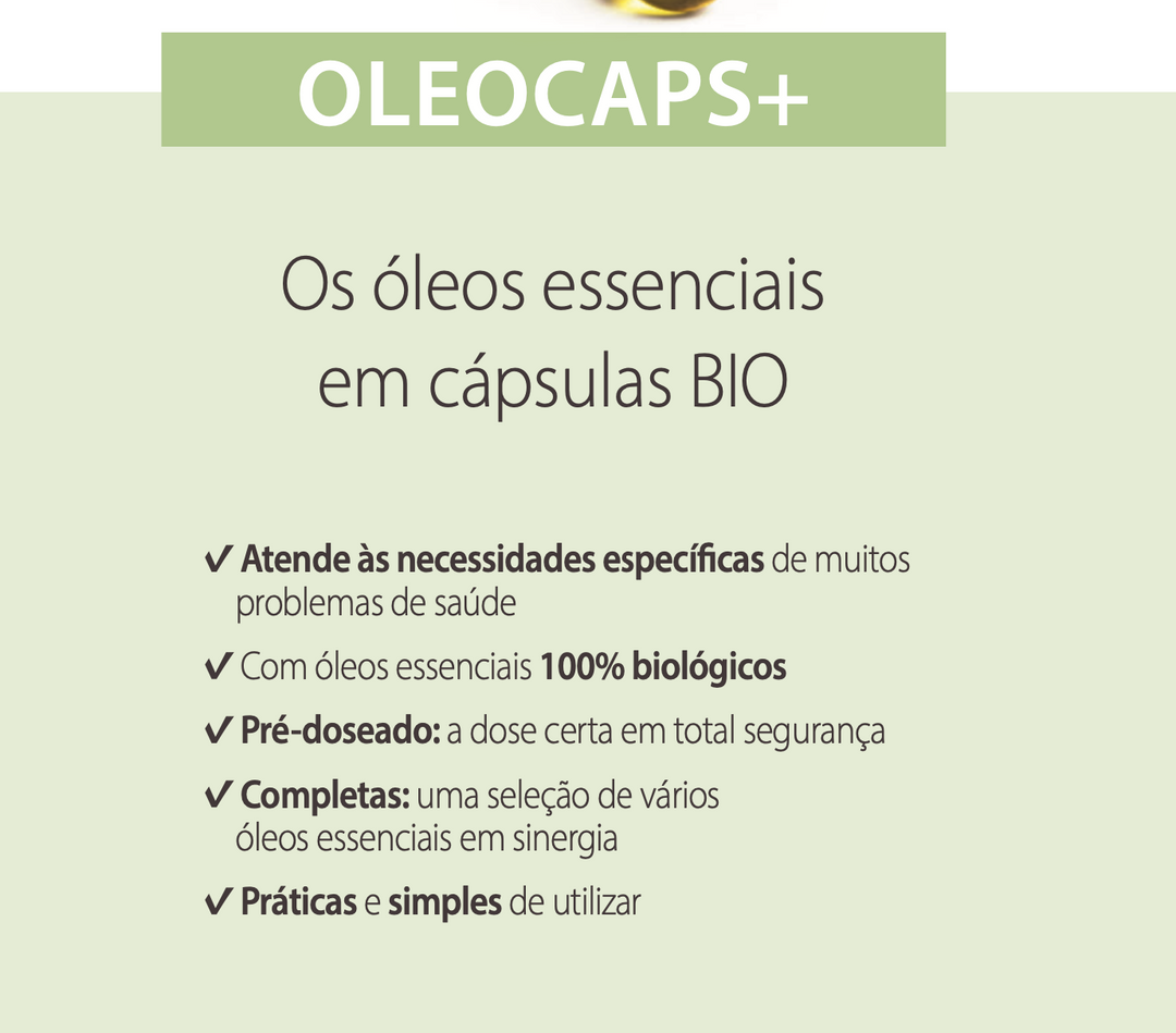 Cápsulas Óleos Essenciais bio |  Vias Respiratórias %