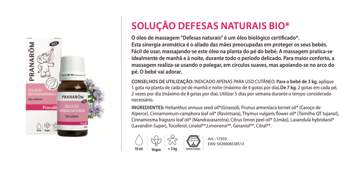 Natural Defenses Solution 10ml (bio) for babies