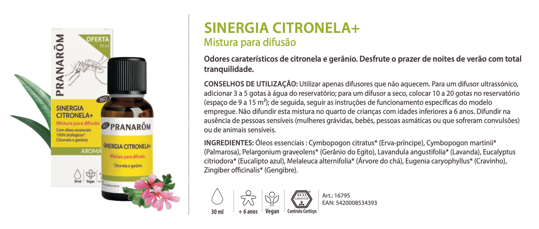Citronella synergy repellent diffusion 30ml (bio)