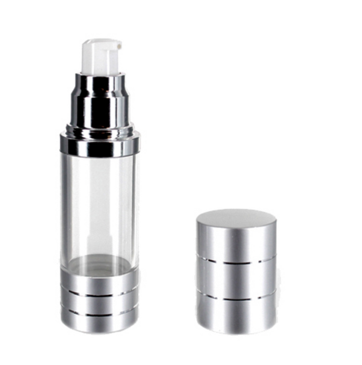 Frasco 30ml airless prateado