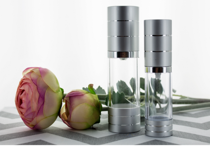 Frasco 30ml airless prateado