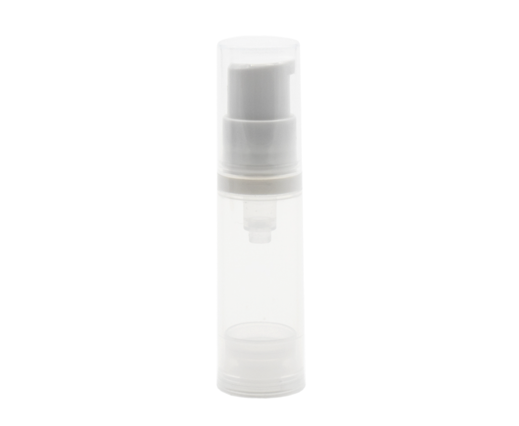 Frasco 5ml transparente com dispensador Airless (Pack 5) .