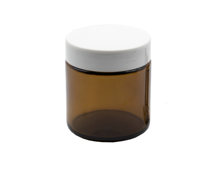 Amber glass jar