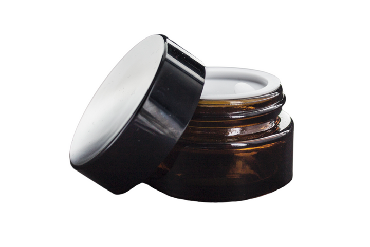 Amber glass jar