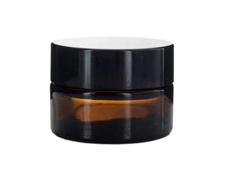 Amber glass jar