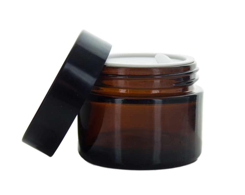 Amber glass jar