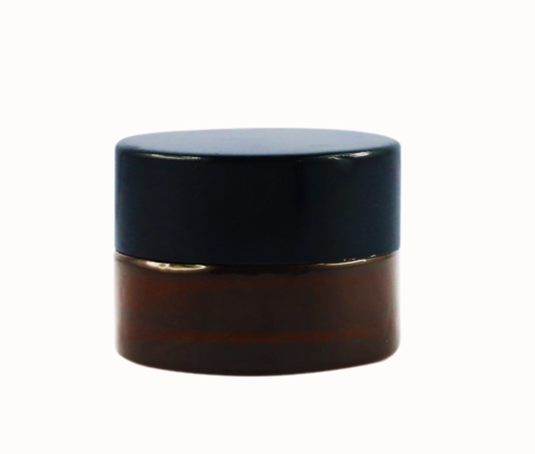 Amber glass jar