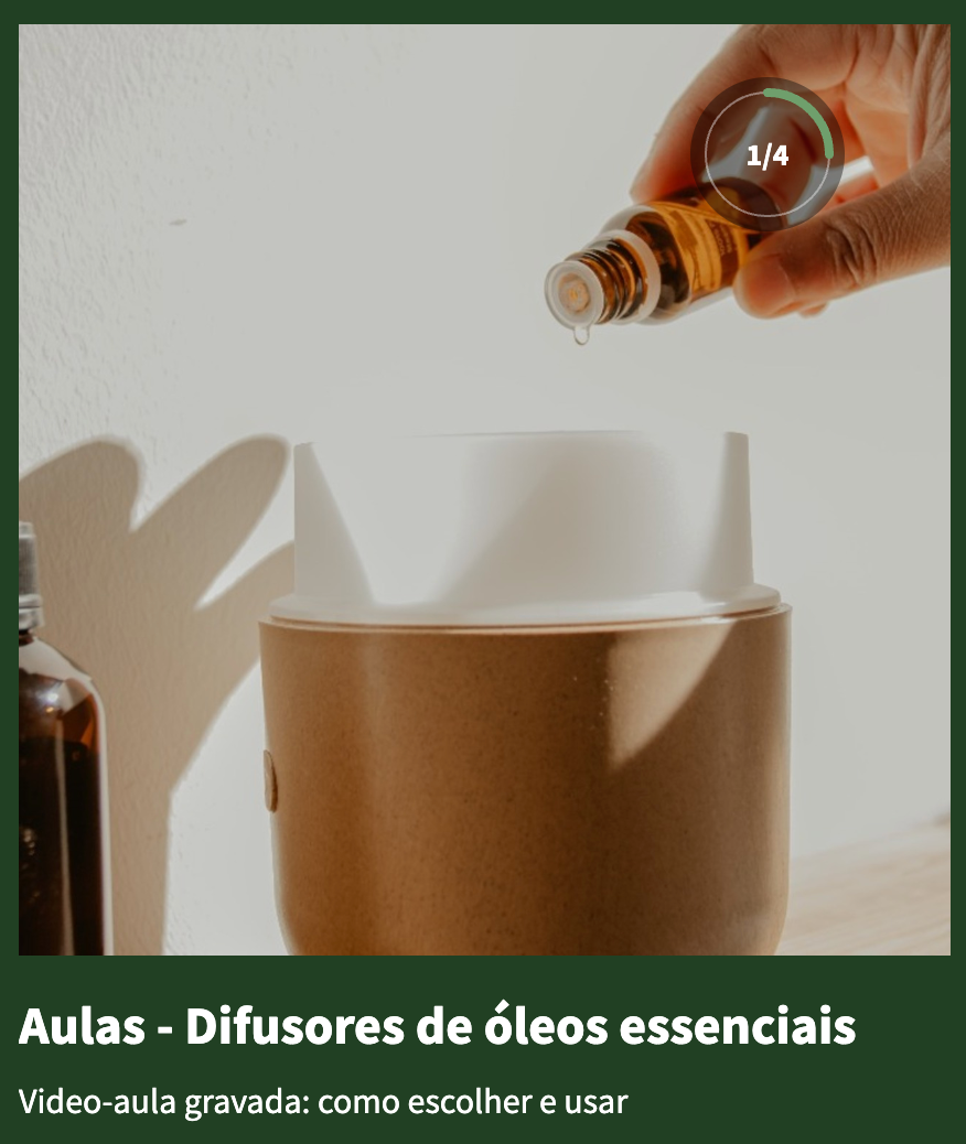 Video-aulas | Difusão de Óleos Essenciais | acesso digital