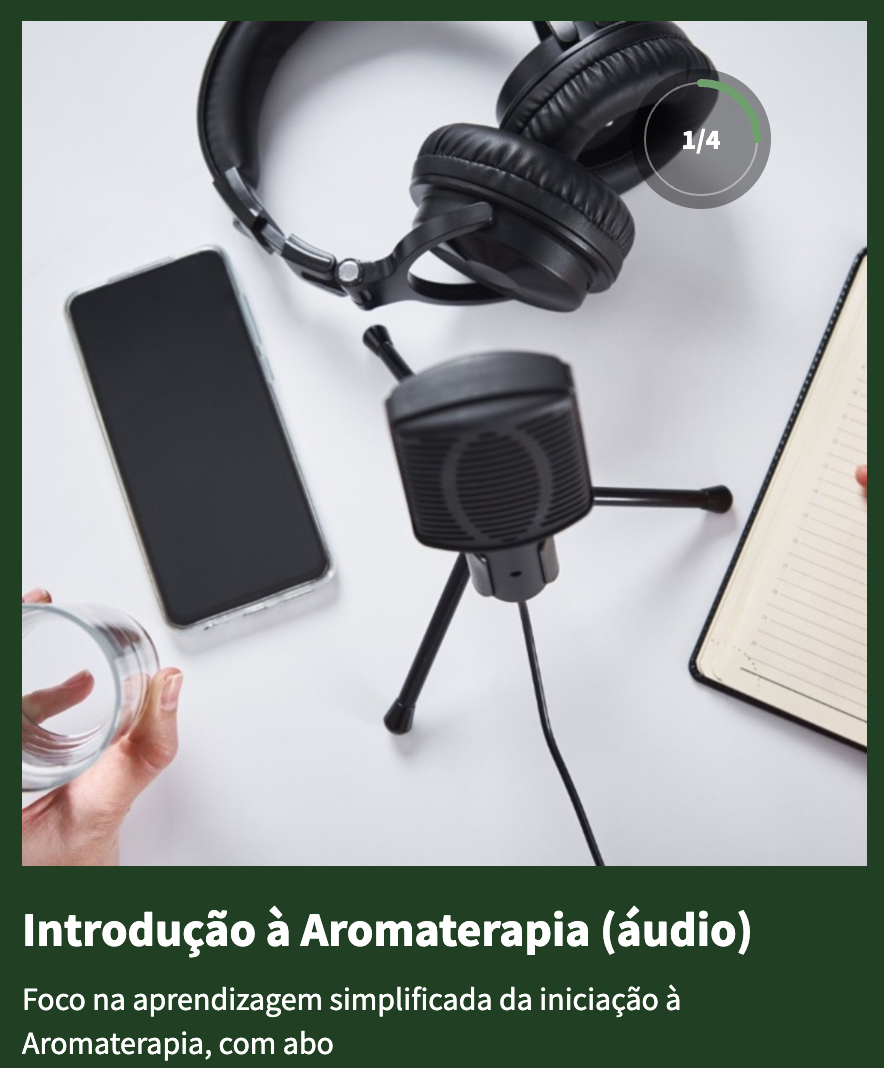 Aúdio-aulas | Introdução à Aromaterapia | acesso digital