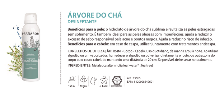 Hidrolato de Árvore Chá | Spray 150ml