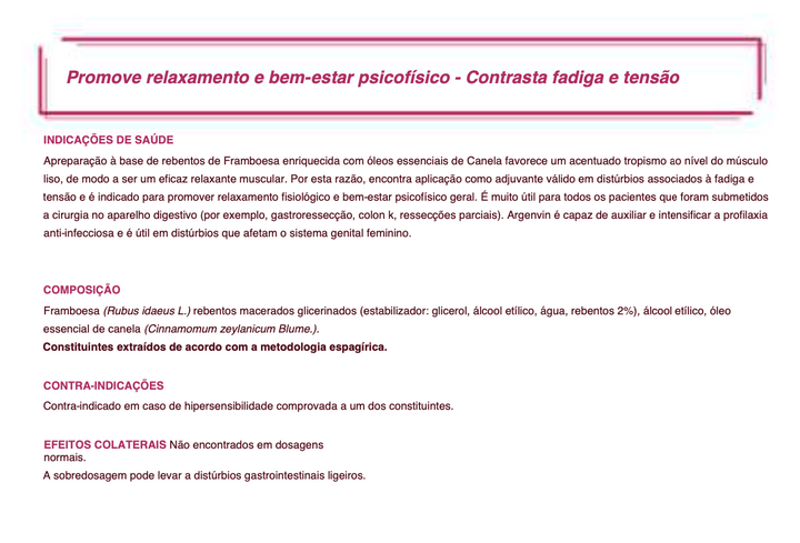 Suplemento Natural - Fadiga e Tensão | ARGENVIN 10ML ***