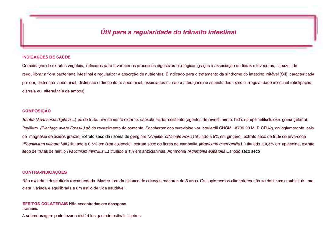 Suplemento Natural - Intestino Irregular | FORTIF PLUS