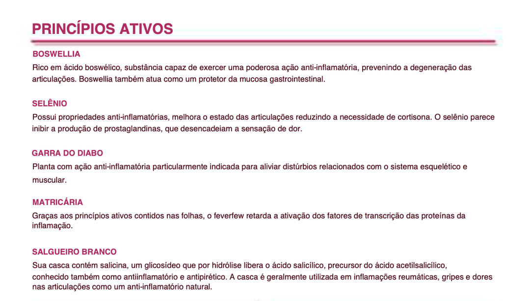 Suplemento Natural - Inflamação Muscular | INFIAVIN 60CPR