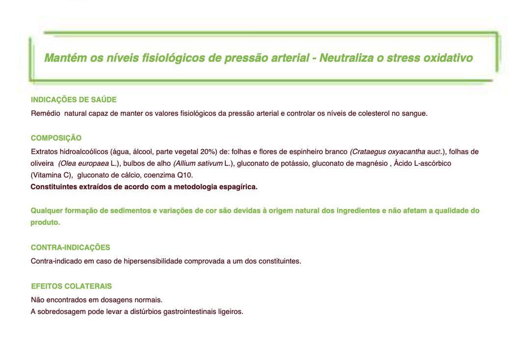 Suplemento Natural - Pressão Arterial | IPERTENVIN 50ML ***