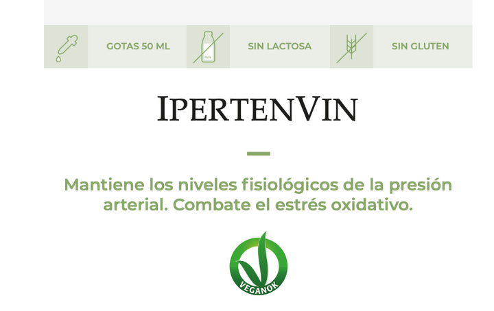 Suplemento Natural - Pressão Arterial | IPERTENVIN 50ML ***