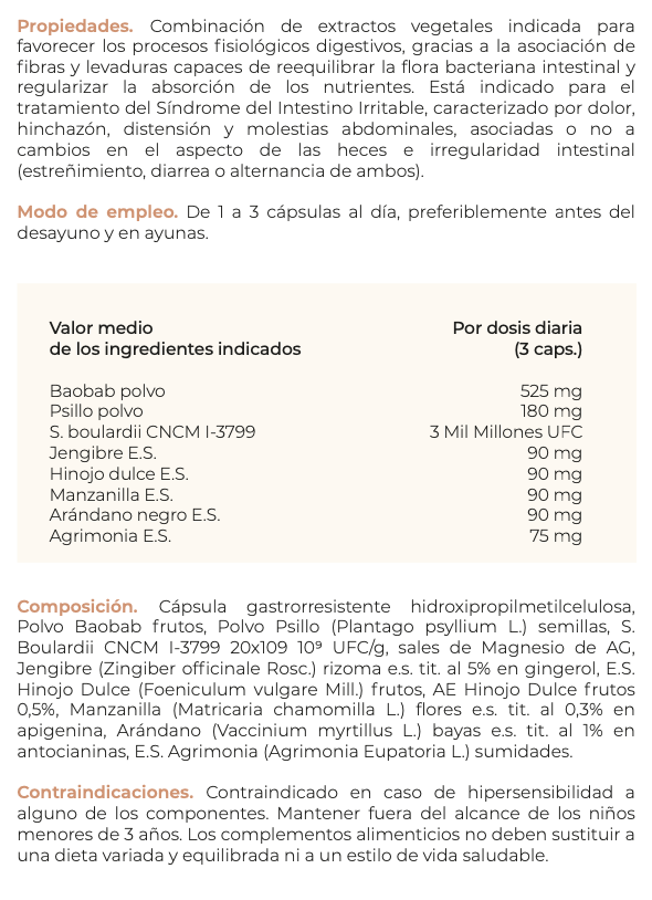 Suplemento Natural - Intestino Irregular | FORTIF PLUS