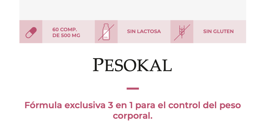 Suplemento Natural: Programa Controlo Peso | PESOKAL 60Cps