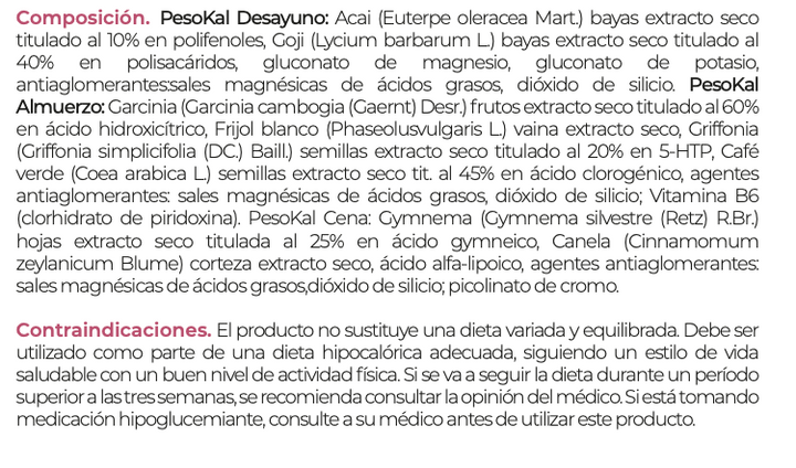 Suplemento Natural: Programa Controlo Peso | PESOKAL 60Cps