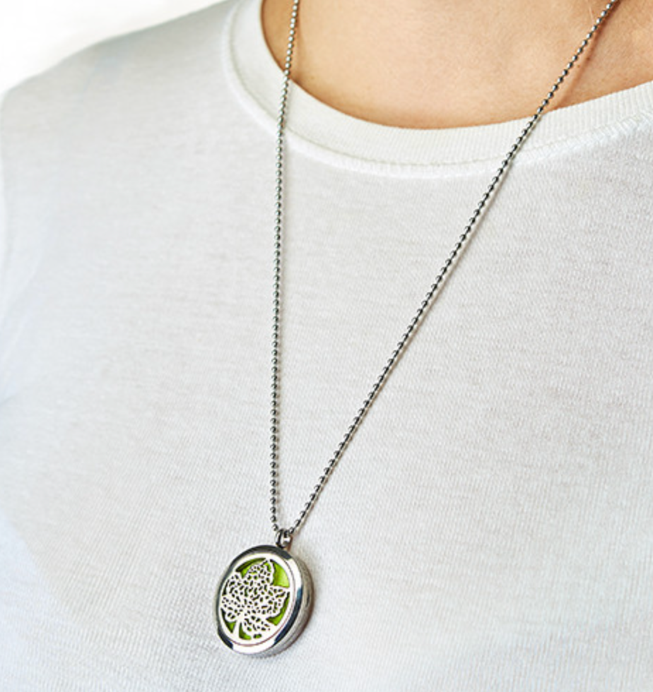 Colar Aromático para Óleos Essenciais | Trevo de Quatro Folhas 30mm.