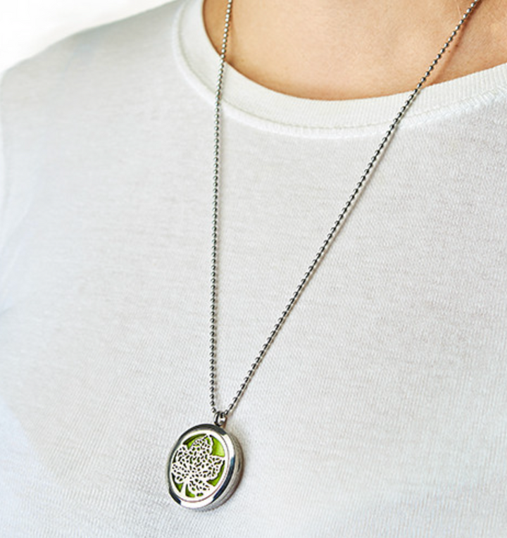 Colar Aromático para Óleos Essenciais | Trevo de Quatro Folhas 30mm.