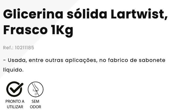 Solid Glycerin (soap manufacture)