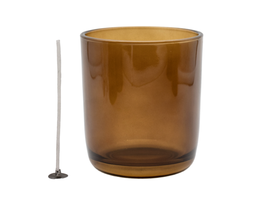 Boião de Vidro Âmbar para Velas - 280ml ***