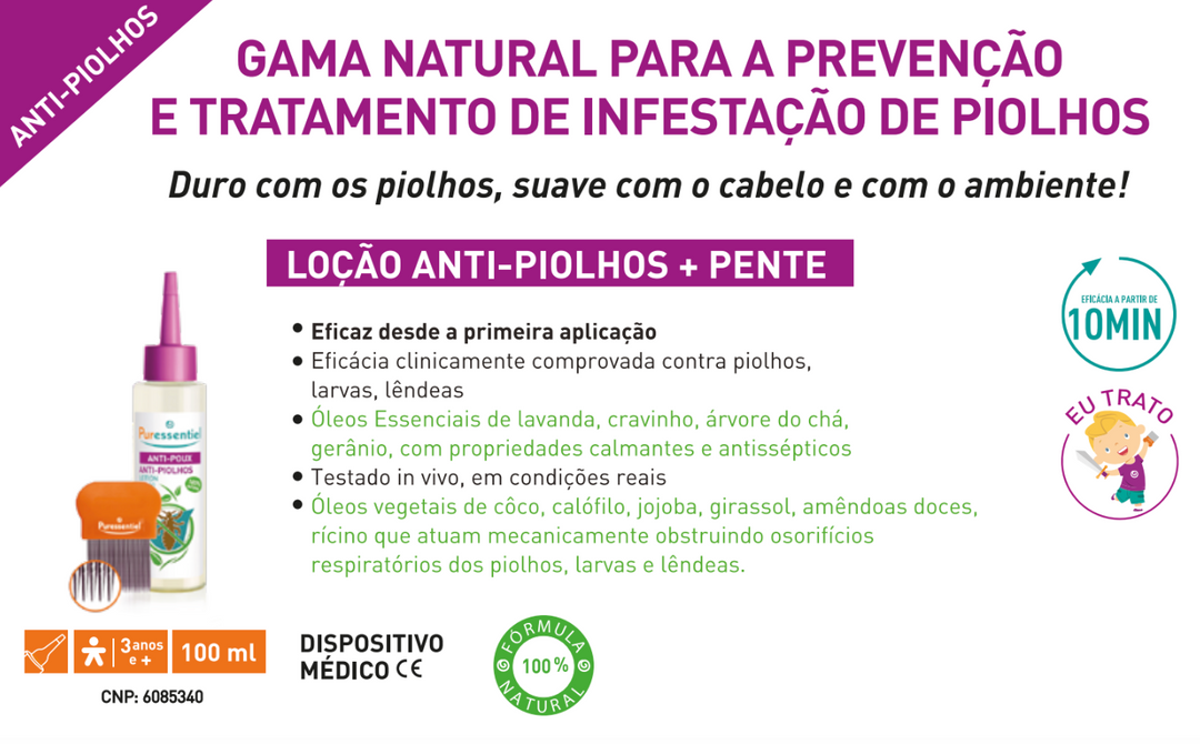Anti-Piolhos Loção + Pente 100ml.