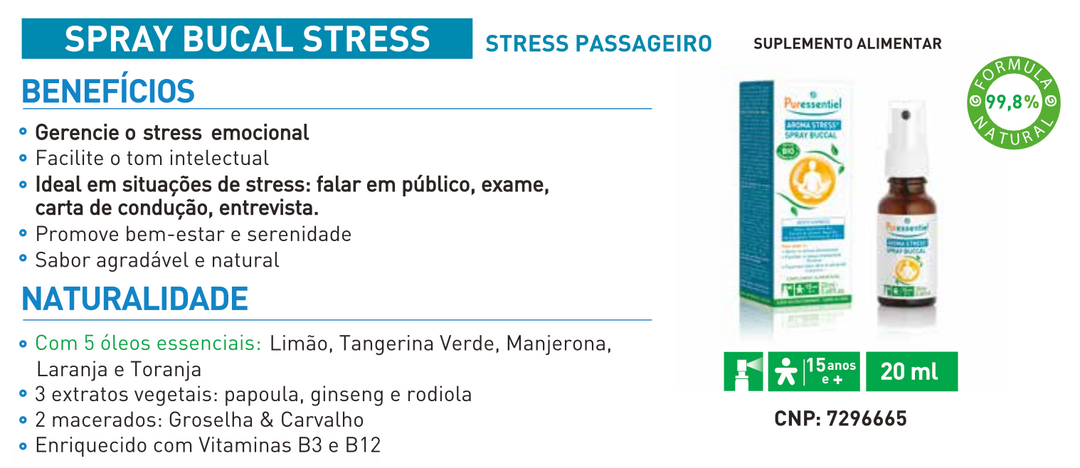 Spray Bucal Stress – 20ml (Validade 03/26)