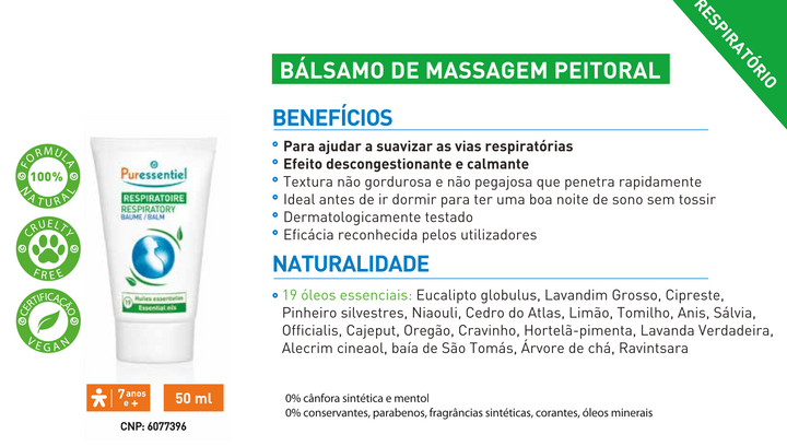 Bálsamo Peitoral de Massagem 50ml (7 anos+).