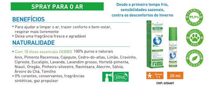 Spray para o Ar Respiratório 20ml.