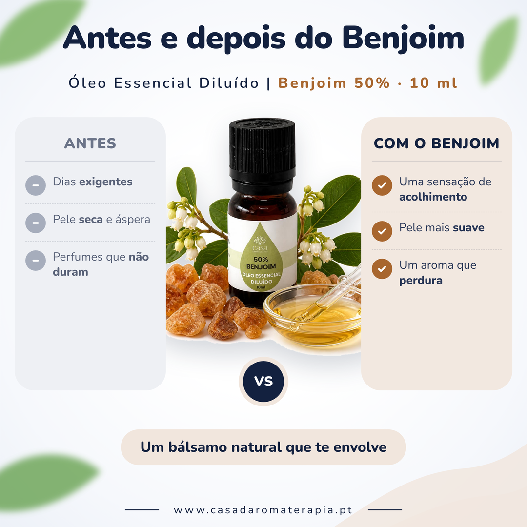 Óleo Essencial de Benjoim | Styrax benzoin | 10ml | Casa d'Aromaterapia | Diluído 50%