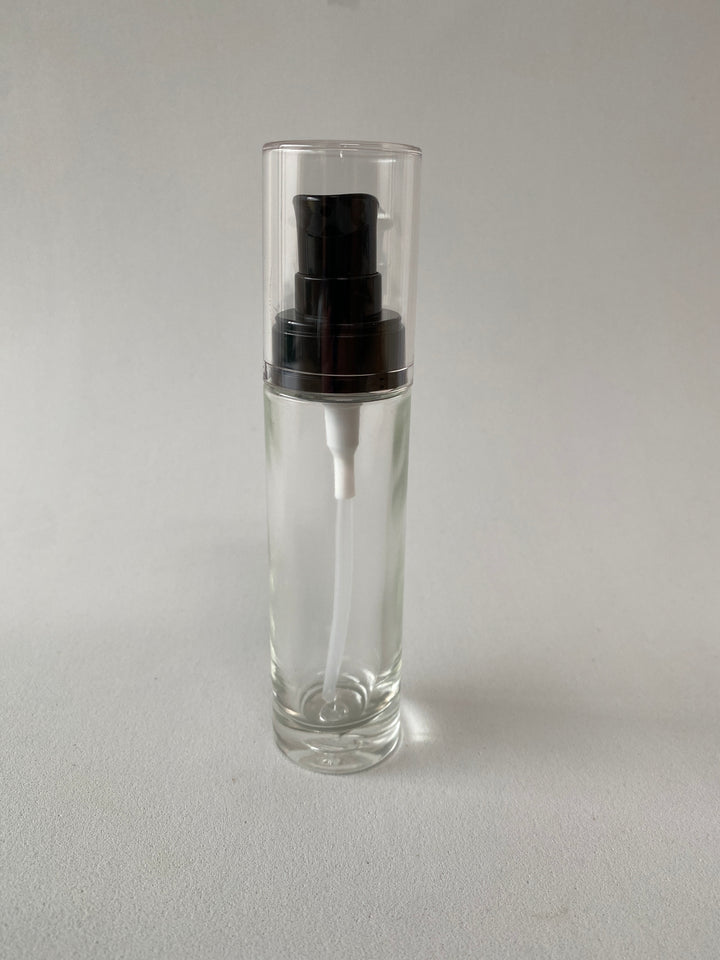 Frasco 30ml de Vidro Transparente com Bomba Doseadora.