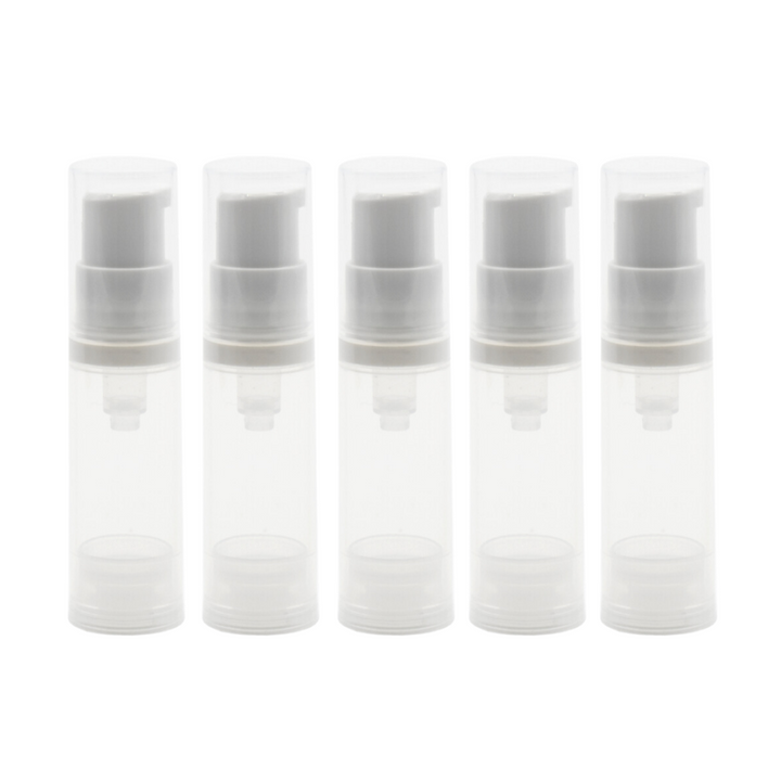 Frasco 5ml transparente com dispensador Airless (Pack 5)