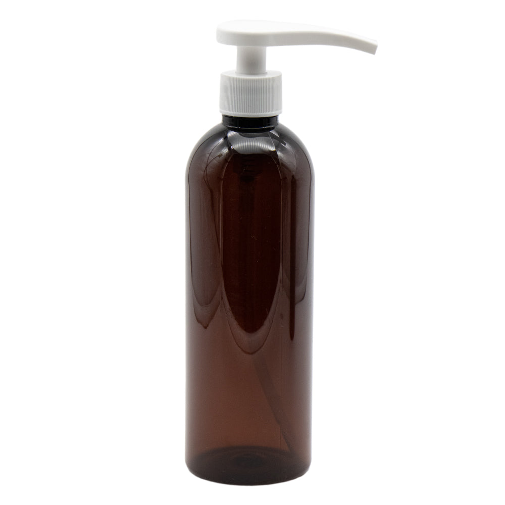 Amber PET bottle with pump 500ml