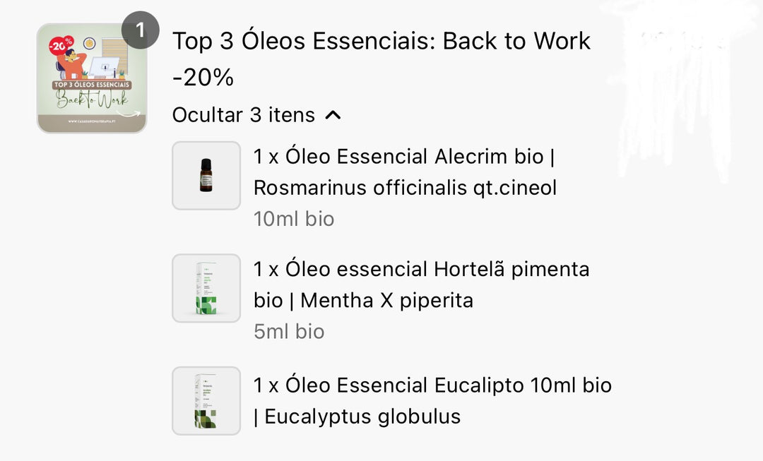 Top 3 Óleos Essenciais: Back to Work