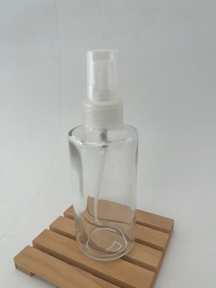 Frasco 125ml de Vidro Transparente com Bomba Spray .