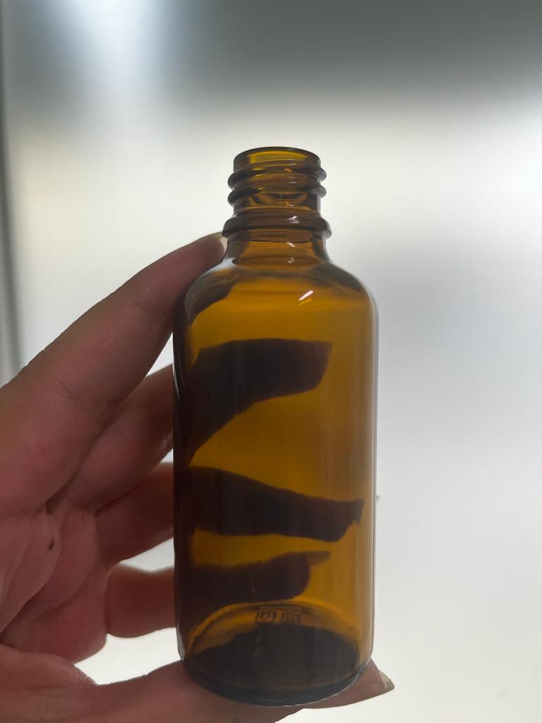 Frasco vidro ambar 50ml Ø18mm