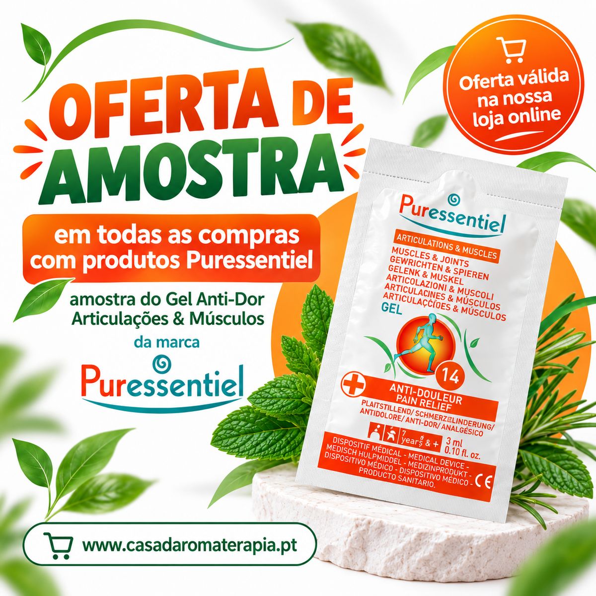 Amostra Gel Articulações & Músculos Puressentiel