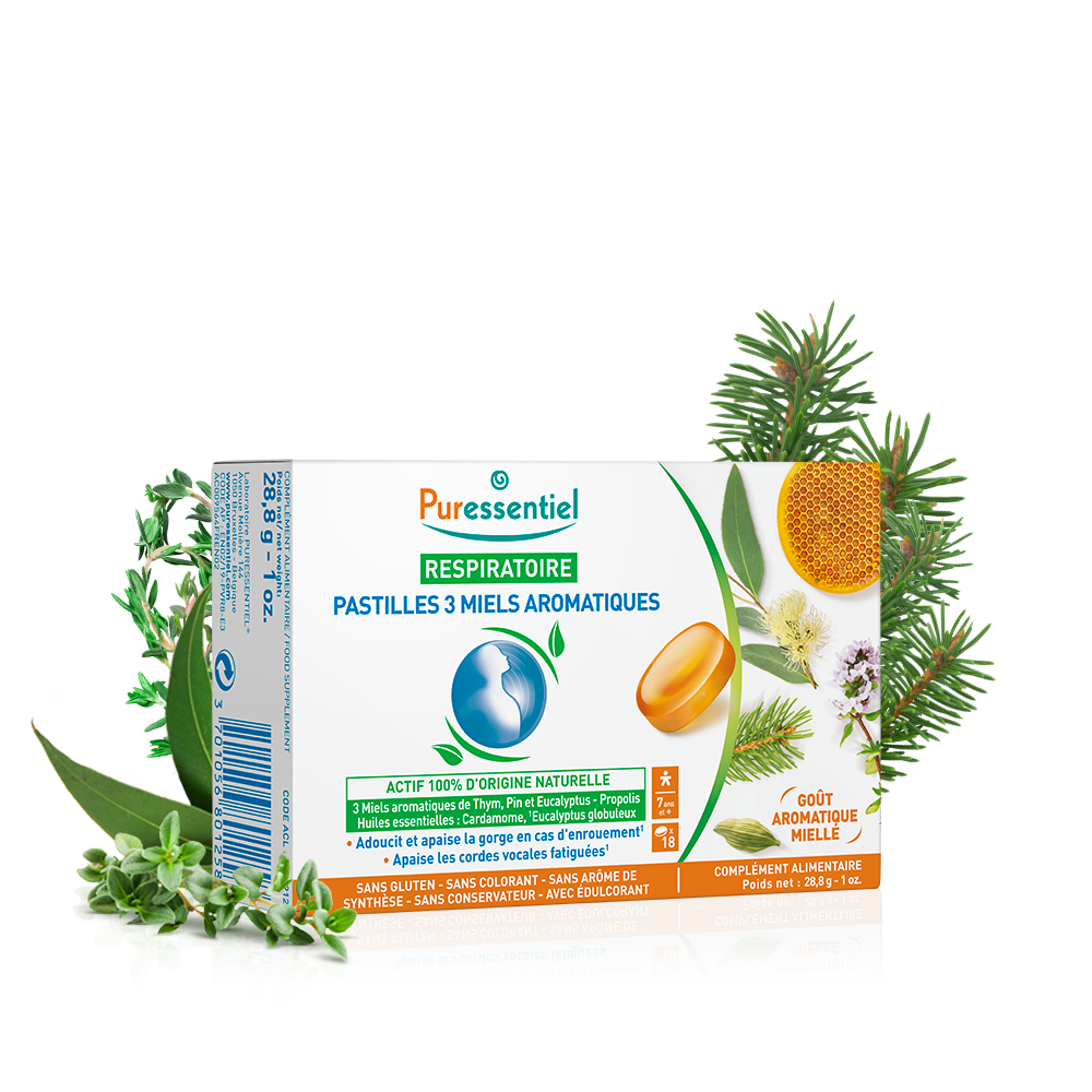 Pastilhas Aromáticas com 3 Mel – 18 Unidades.