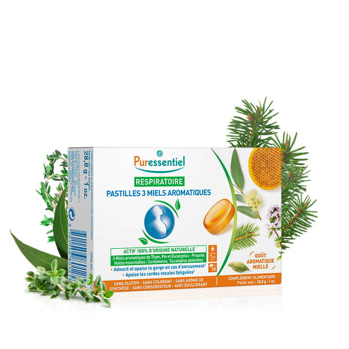 Pastilhas Aromáticas com 3 Mel – 18 Unidades.